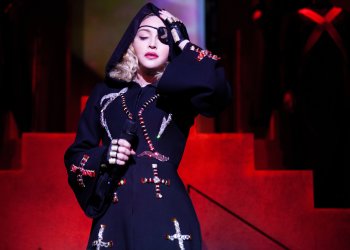 Madonna performs during the Madame X Tour in the Paramount+ movie.