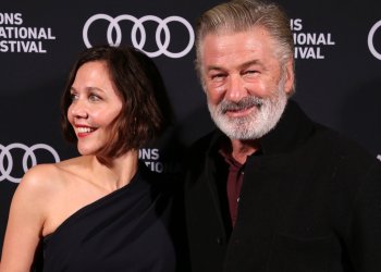 Maggie Gyllenhaal and Alec Baldwin at the 2021 Hamptons International Film Festival HIFF