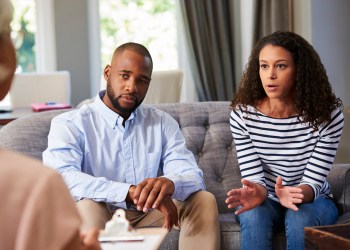 Young couple having marriage counselling