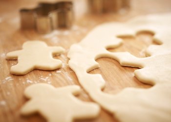 Gingerbread men are perfect holiday cookies to bake with your kids