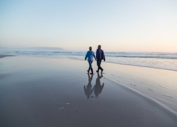 Find love for yourself and then share it with others - couple on beach