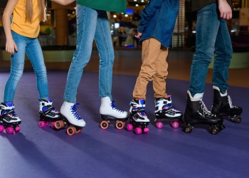 Roller skating is fun for the whole family