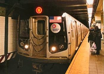 Hamptons Subway train arrives at aHampton Bays station, which was not reopened for Five-Star