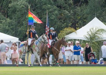 Gay Polo League flag girls