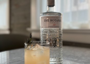 The Beekeeper cocktail featuring The Botanist gin at North Fork Table and Inn for Earth Day