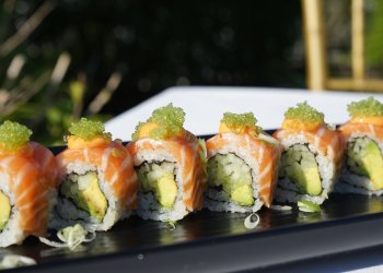 A Union Sushi & Steak crab and avocado roll, available during Restaurant Week