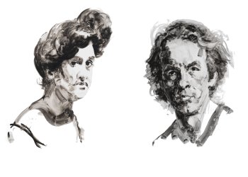 Daisy Tapley and Spalding Gray as depicted by Eric Fischl