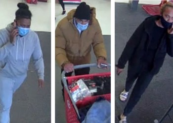 Police are asking the public to help ID these three suspects related to a theft at the Riverhead Target in February