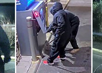 Two suspects were caught on camera attempting to steal a Capital One ATM in Speonk on April 11