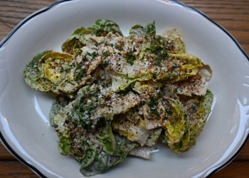 PJ Calapa's Caesar salad, as seen at Astro's Pizza