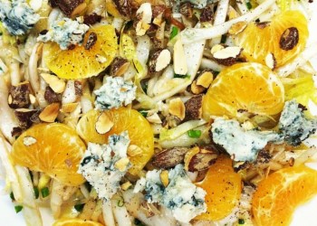 Jason Weiner's summer salad with endive, clementines, Roquefort cheese and almonds