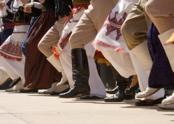 Greek traditional dancing in the Hamptons