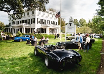 Cars on view at Topping Rose House in Bridgehampton