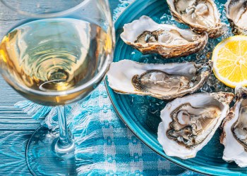 Enjoy fresh oysters and wine at Sparkling Pointe on the North Fork