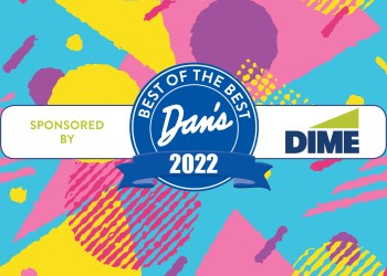 Dan's Best of the Best 2022 logo with retro 80s background