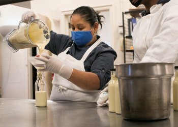 Food being prepared by the East End Food Institute