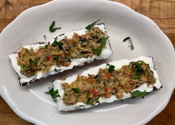 Goat Cheese Pate & Tapenade Crostini from Cove Hollow Tavern