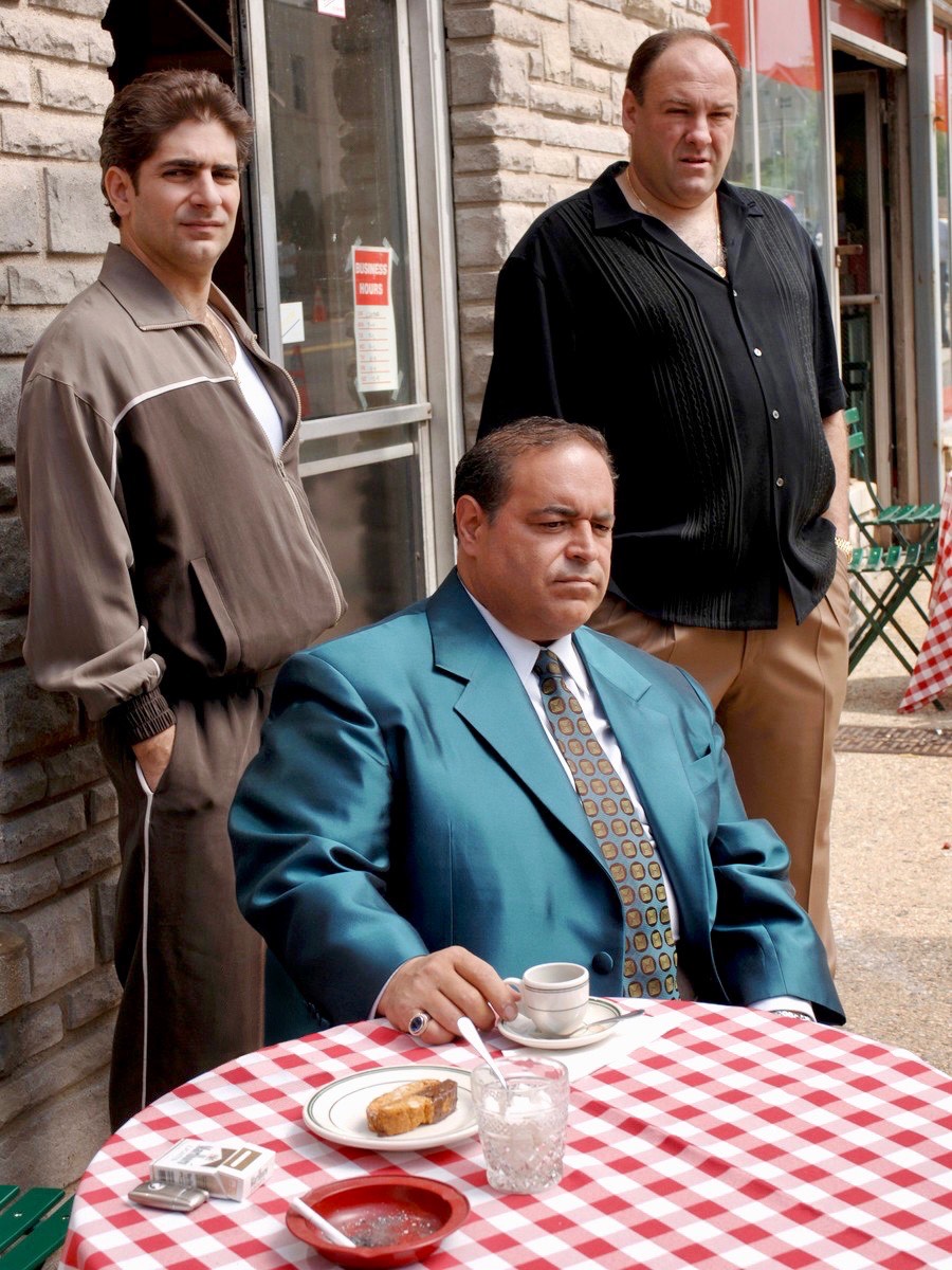 Joseph R. Gannascoli with Michael Imperioli and James Gandolfini