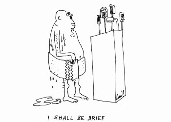 I Shall Be Brief Cartoon by Dan Rattiner