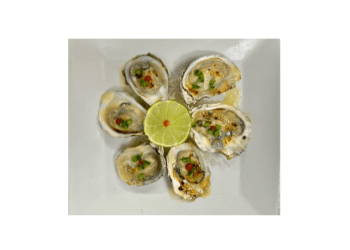 Broiled Miso Oysters from On the Docks in Aquebogue