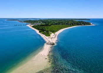 Seascape with Orient Point Lighthouse in Long Island, New York. Orient is the eastern-most town on Long Island's picturesque North Fork. Getty Images