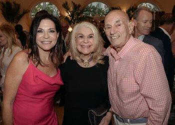 Iris Dankner, Jeanne Swerlin, Harold Terens at Holiday House BCRF fundraiser