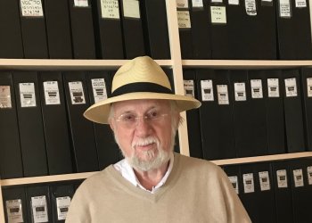 Dan Rattiner with his of Dan's Papers archive