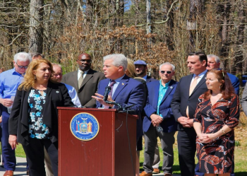 Officials announced the water funding on April 13 in Riverhead town