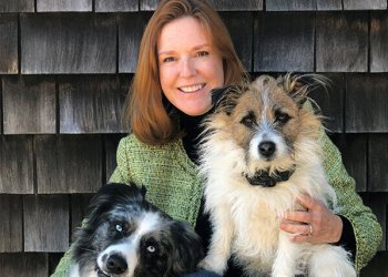 ARF CEO Kimberly J. Nichols with her dogs Otis and Jack