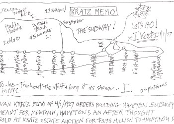 Hamptons Subway Cartoon by Dan Rattiner