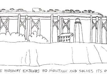 Montauk Highway cartoon by Dan Rattiner