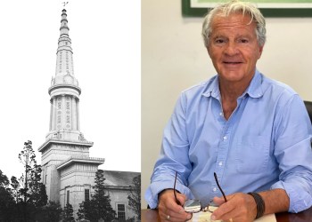 Sag Harbor mayor James Larocca hopes to finally rebuild the Old Whalers' Church steeple