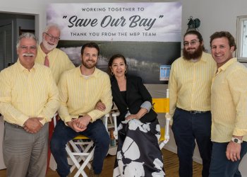 Moriches bay Project Team - Aram V. Terchunian, Jim Hulme, Dwight Surgan, Laura Fabrizio, Anthony Sferrazza, Jon Jeanes at the Save the Bay Fundraiser