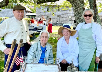 Brian Carabine, Alison Wood, Susan Magurik, Patty Sales at East Hampton's 375th Anniversary History Fair