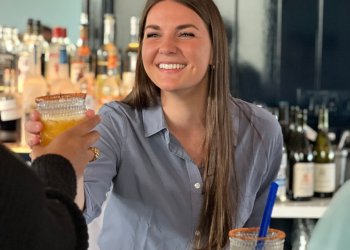 Slinging a Good Morning Marg at Daphne's Cocktail Bar and Bistro.