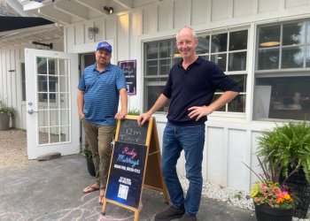 Co-owners Ryan Glasson and Ed Brooks outside Ruby Murray's new Sag Harbor location