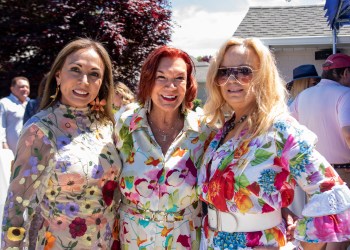 Maria Elena Christiansen, Carmen D'Alessio, Amelia Dogwiler at Southampton Inn Memorial Day BBQ