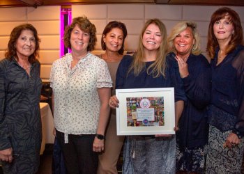 NCA President Elena Loreto, Denise Dee, Marianne Ward, Cindy Capalbo, Rebecca Guyer, Mary Bori at Noyac Civic Association's Dinner Fundraiser