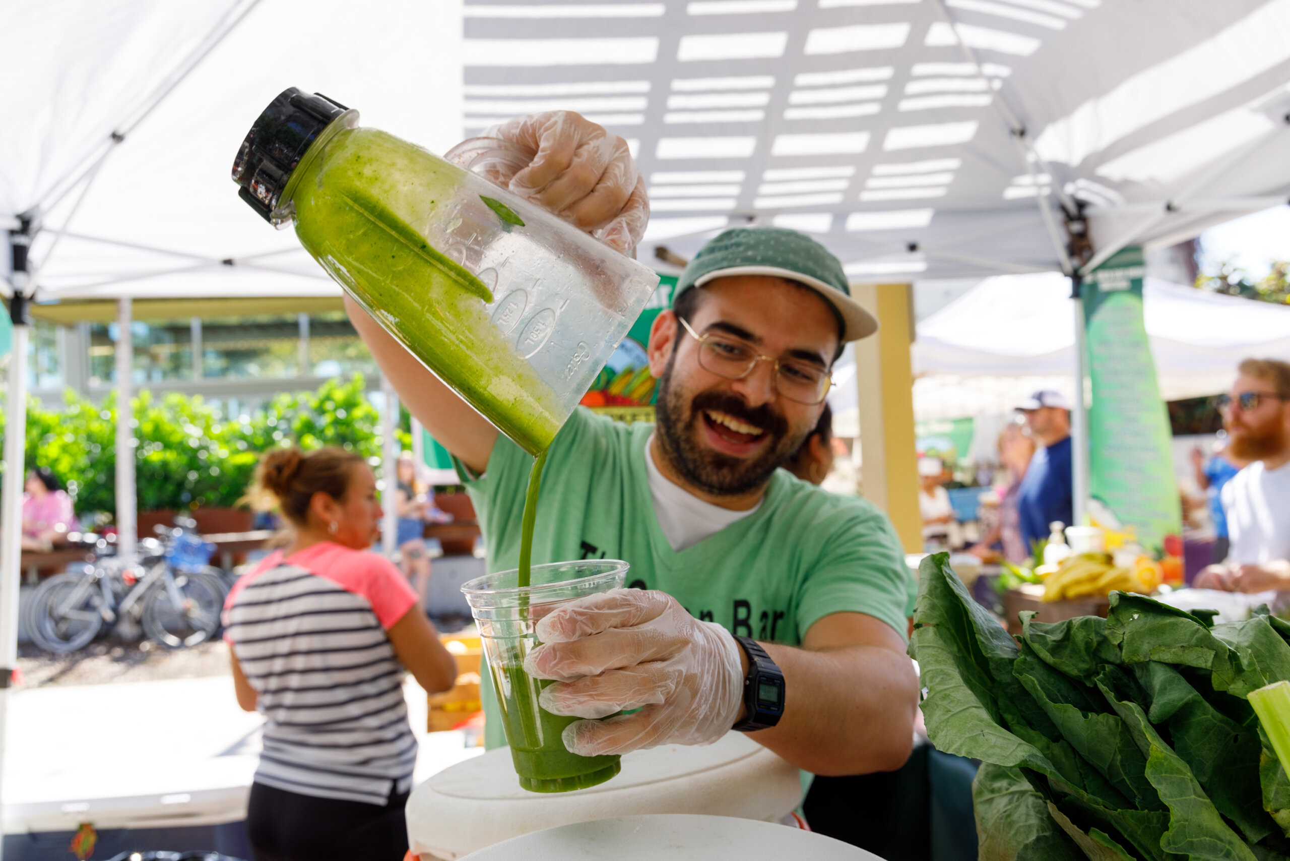 Juice vendor at the West Palm Beach GreenMarket