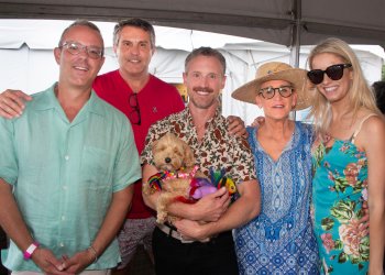 Michael Moran, Matthew George, Eric Lella with Billie, Judith Windsor, Emily Creighton at the LGBTea Dance