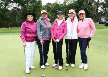 Nancy Stone, Sharon Truland, Podi Palin, Mary Adamczyk, Carol Francolini at the Play for Pink Luncheon