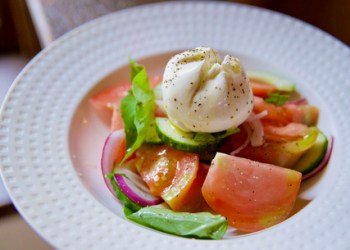 Mirabelle's Burrata and Heirloom Tomato Salad