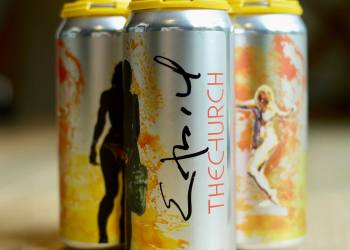 Indulgences, a limited edition pilsner from Kidd Squid featuring a label design by Eric Fischl