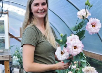 Kim Endres, owner of Backyard Blooms North Fork Flower Farm