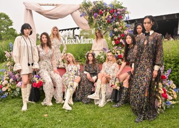 Max Mara models at the Parish Art Museum's Midsummer Dance & Dinner