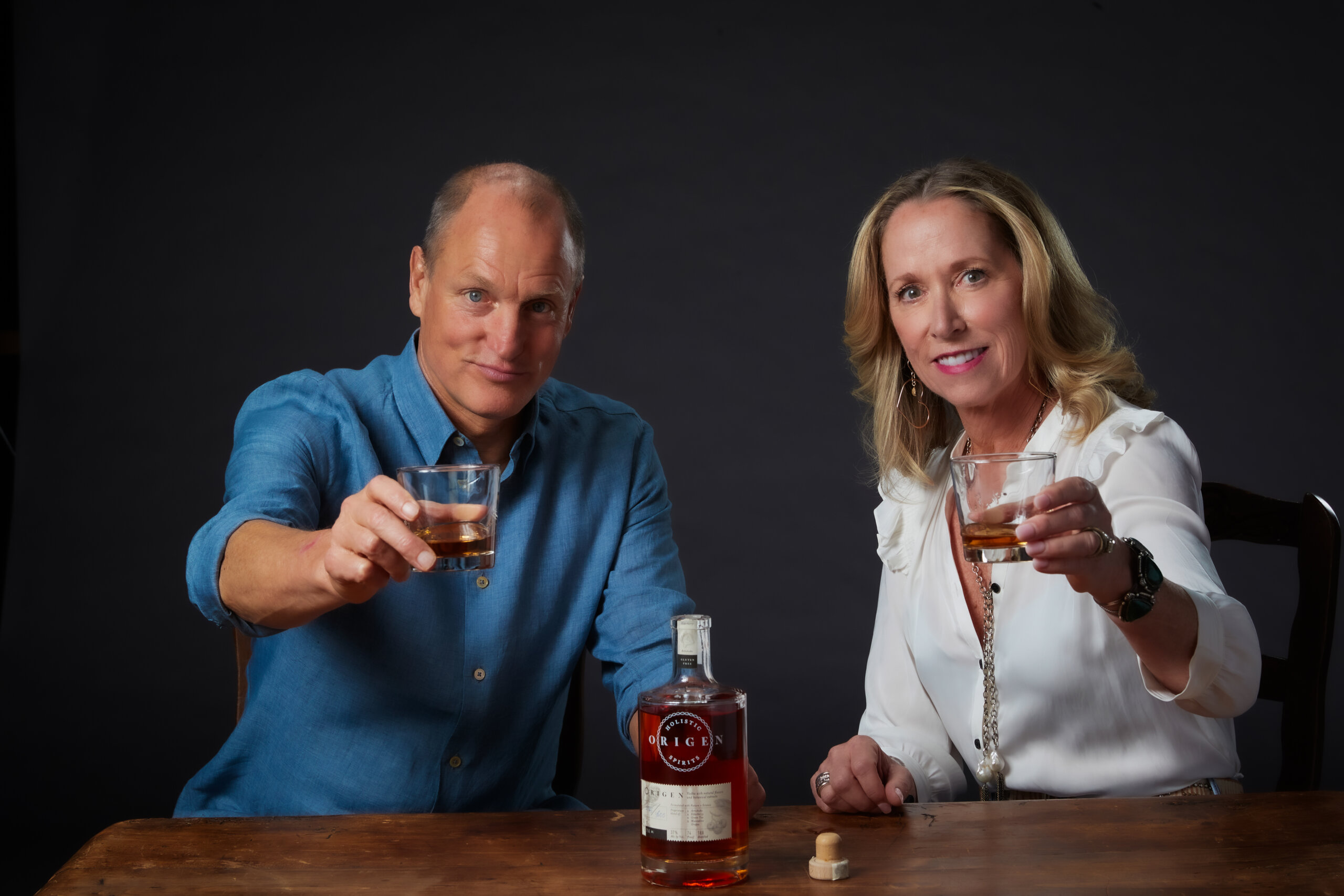 Investor Woody Harrelson and Origen founder and CEO Amy Holmwood