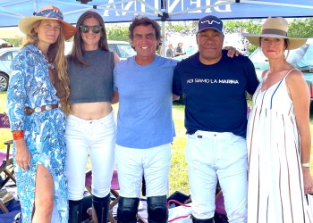 Players Heather, Rose, Roucher, Lucy Millard, Mariano Gonzalez, Valentino Carlotti, Suzanne Hall at the Annual Hamptons Polo Match