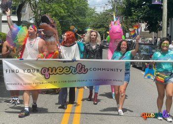 Queerli at the inaugural North Fork Pride Parade in 2023