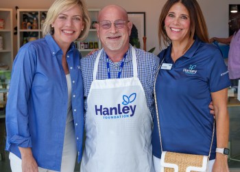 Rachel Docekal, Marty Haberer, Amy Gottlieb at Hanley Foundation's Celebrity Cookoff