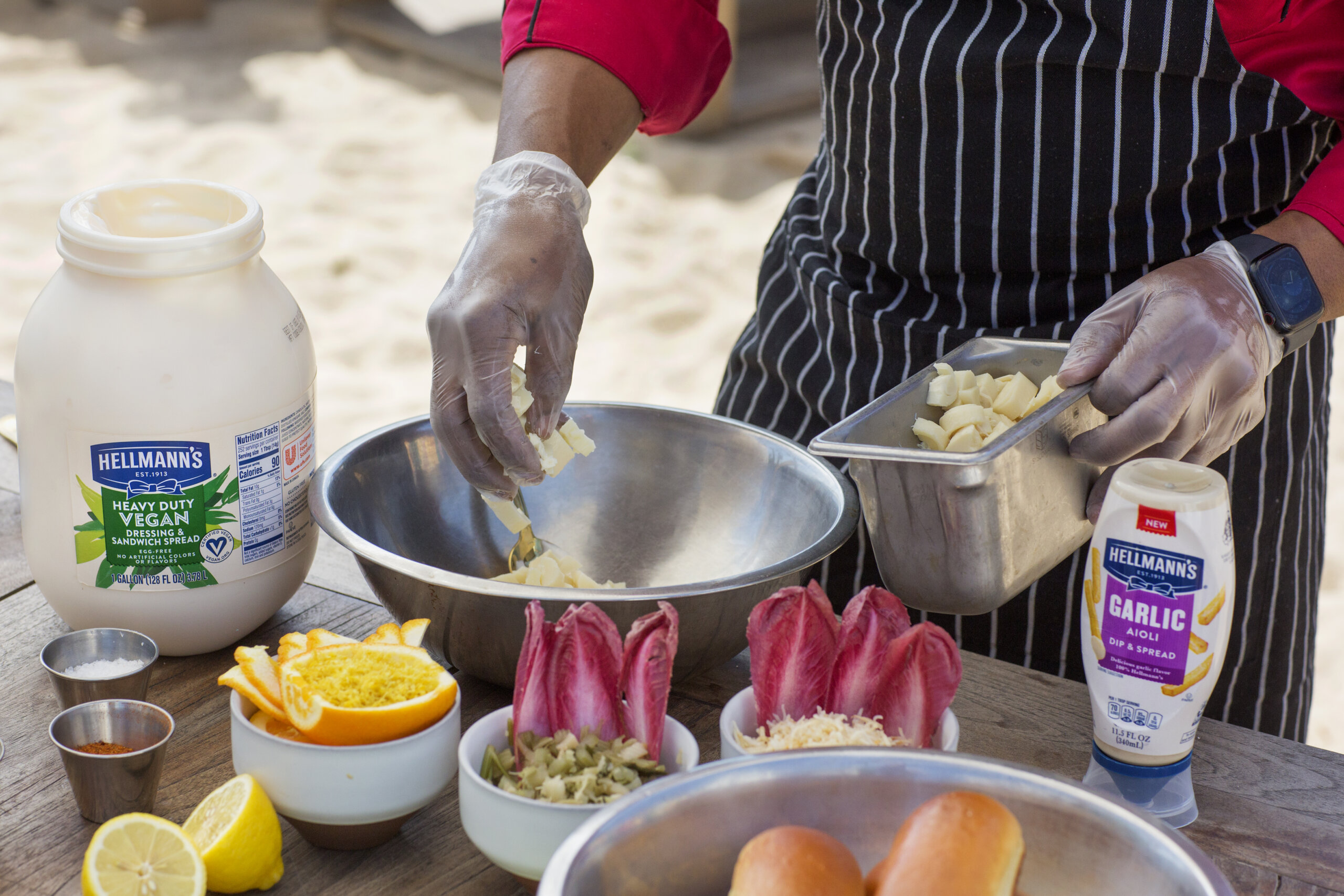 Making the magic - Hellmann's vegan lobster roll at The Surf Lodge